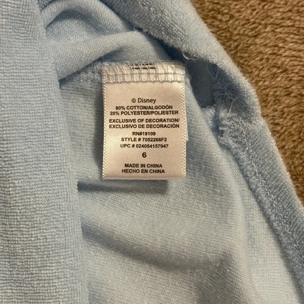 Disney Frozen 2 Elsa Anna Girls Blue Terry Cloth Swim Cover Up Dress Size 6